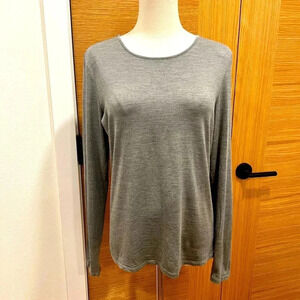 MAGASCHONI | Long sleeve Womens t-shirt | Grey | EUC